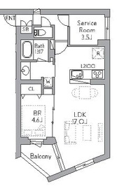 クラリティア都立大学 205 間取り図