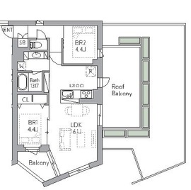 クラリティア都立大学 304 間取り図
