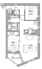 クラリティア都立大学 404 間取り図