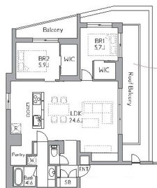 クラリティア都立大学 305 間取り図