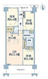 プラウド二子玉川 3階 間取り図