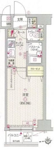 エステムプラザ神楽坂ノースレジデンス 2階 間取り図