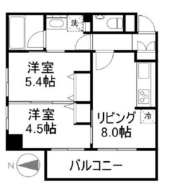 ロワール清澄白河 8階 間取り図