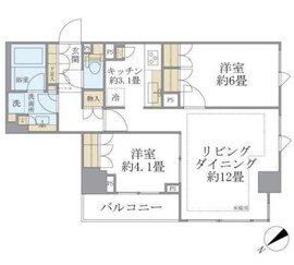 ブリリア日本橋茅場町 2階 間取り図