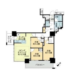 プラウドタワー平井 23階 間取り図