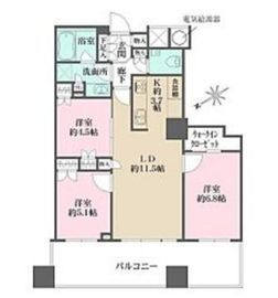 ザ・パークハウス西新宿タワー60 26階 間取り図