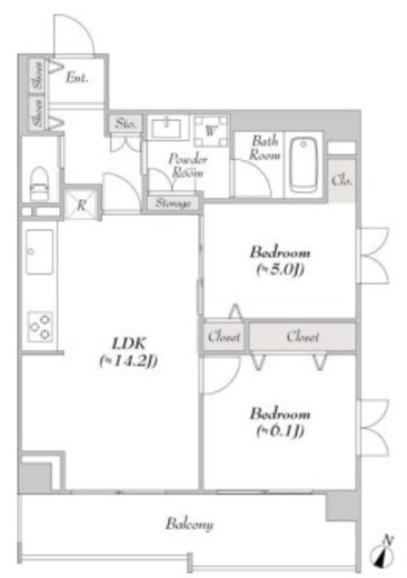 LUMIEC un HONGO (ルミークアン本郷) 801 間取り図