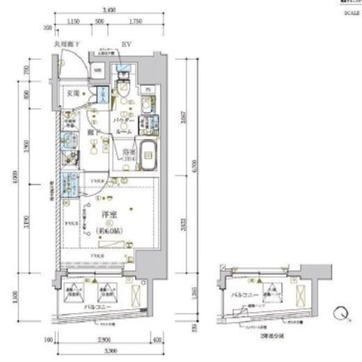 メインステージ横濱関内 6階 間取り図