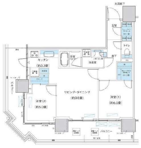 パークシティ柏の葉キャンパス ザ・ゲートタワー ウエスト 1905 間取り図