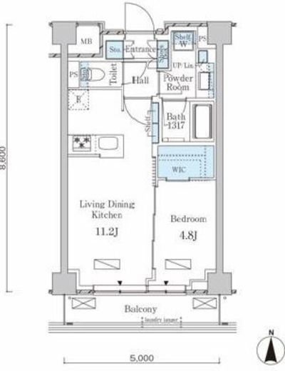 ラティエラ武蔵小杉 404 間取り図