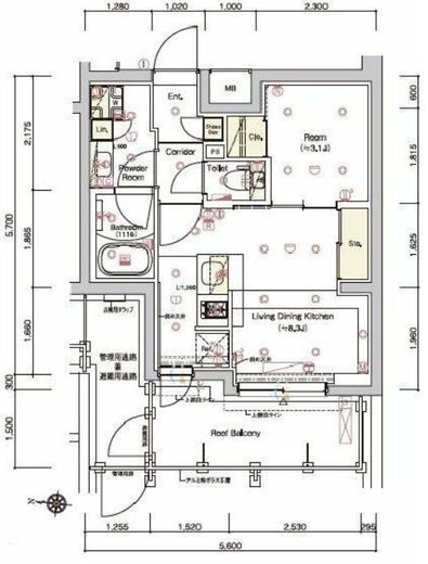 シーフォルム東新宿3 5階 間取り図