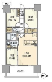 シティテラス東陽町 14階 間取り図