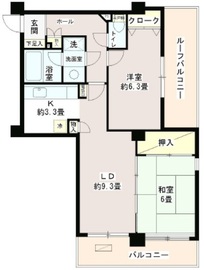 パークノヴァ目黒不動前 3階 間取り図