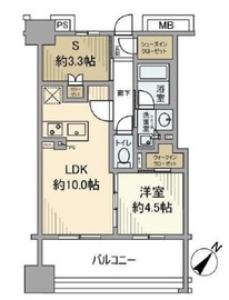 ネベル横浜関内 4階 間取り図