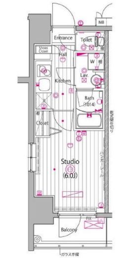ガーラ・グランディ川崎榎町 13階 間取り図