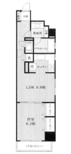 デュオスカーラ新宿Ⅱ 11階 間取り図