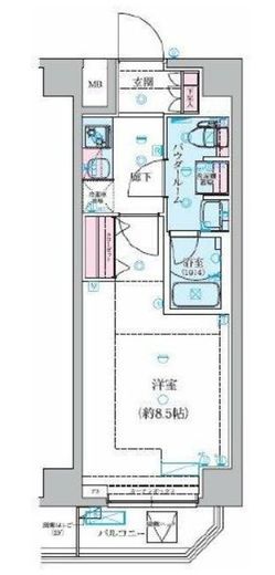 GENOVIA川崎鈴木町skygarden 4階 間取り図