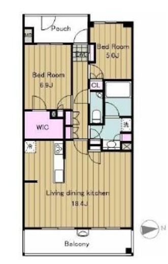 アールブラン大井町ミュゼ 4階 間取り図