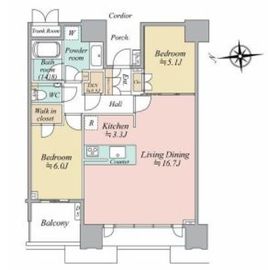 ドゥ・トゥール 16階 間取り図