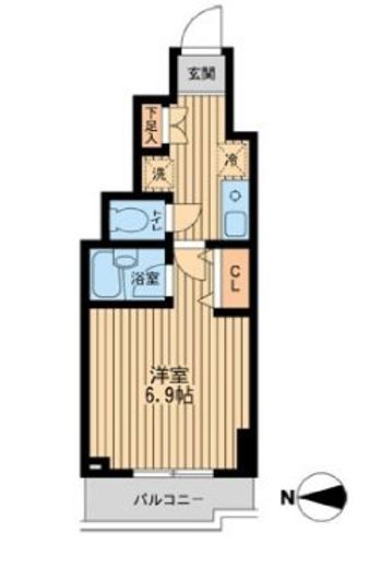 ドゥーエ西大島 202 間取り図