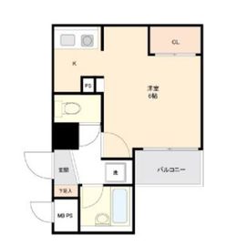 ドゥーエ西大島 412 間取り図