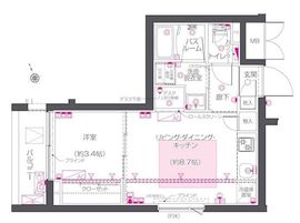 ZOOM西早稲田 3階 間取り図