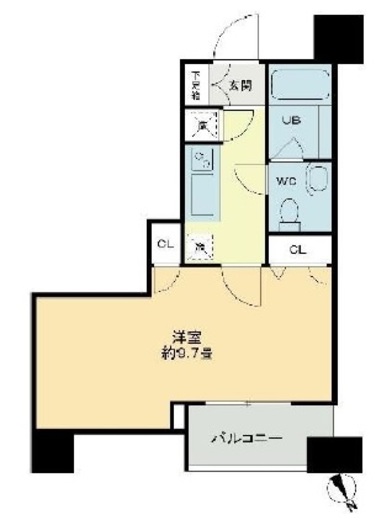 クロスレジデンス蒲田 907 間取り図
