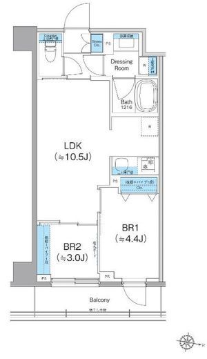 クレヴィアリグゼ西馬込 309 間取り図