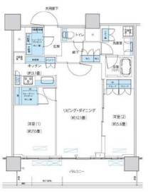 パークシティ柏の葉キャンパス ザ・ゲートタワー ウエスト 3409 間取り図