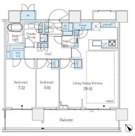 パークシティ武蔵小山ザタワー 21階 間取り図