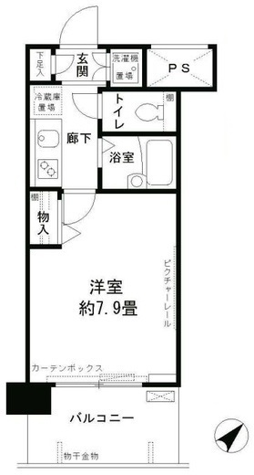 アルテーヌ新横浜 905 間取り図