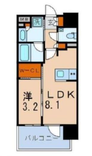 クリオ市谷柳町 4階 間取り図