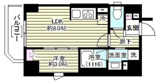 レガシア御茶ノ水 802 間取り図