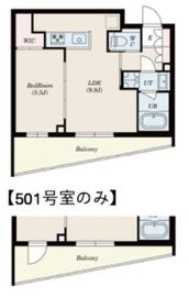 S-RESIDENCE高井戸EAST (エスレジデンス高井戸イースト) 501 間取り図