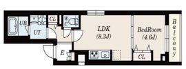 S-RESIDENCE高井戸EAST (エスレジデンス高井戸イースト) 406 間取り図