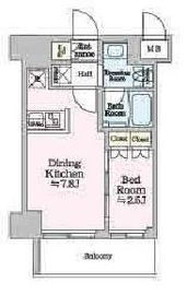 ONE ROOF RESIDENCE KAMEIDO (ワンルーフレジデンス亀戸) 603 間取り図