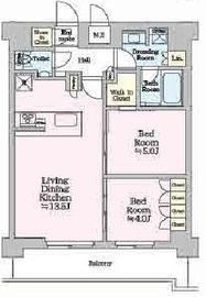 ONE ROOF RESIDENCE KAMEIDO (ワンルーフレジデンス亀戸) 607 間取り図