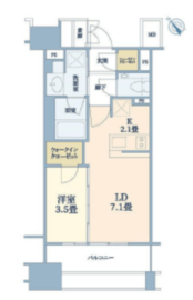 ドレッセ都立大学 7階 間取り図