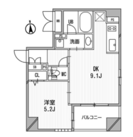 クリオ三田ラ・モード 405 間取り図