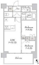 ウエリスアーバン水天宮前 1309 間取り図