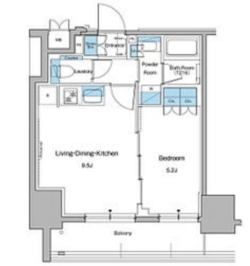 ルフォンプログレ秋葉原マークス 907 間取り図