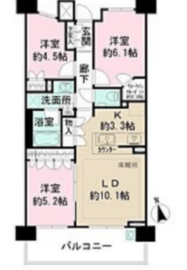 ザ・パークハウス横濱中山 5階 間取り図