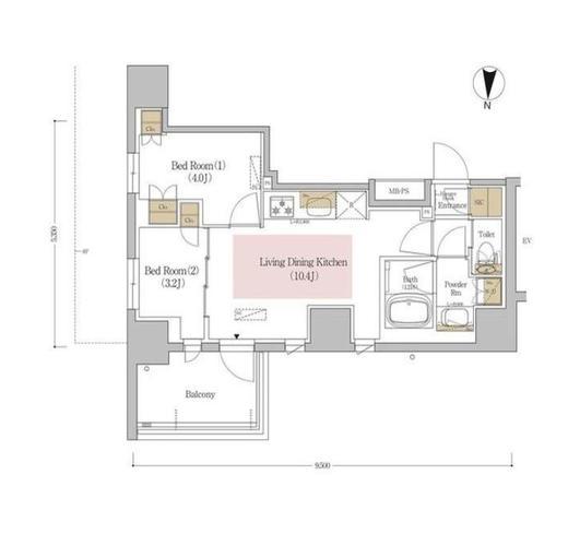 アーバネックス錦糸町NORTH 901 間取り図
