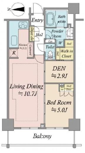 イーストコア曳舟一番館 3階 間取り図