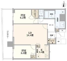 パークタワー晴海 24階 間取り図