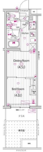 ガーラ元住吉グランドステージ 1階 間取り図