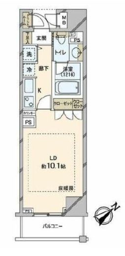 グランブリエ横濱山下公園 3階 間取り図