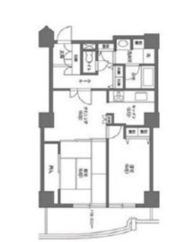 文京グリーンコートビュータワー本駒込 A502 間取り図