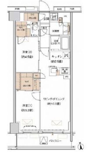 プライムネクサス大森北 602 間取り図