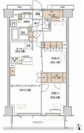 プライムネクサス大森北 206 間取り図